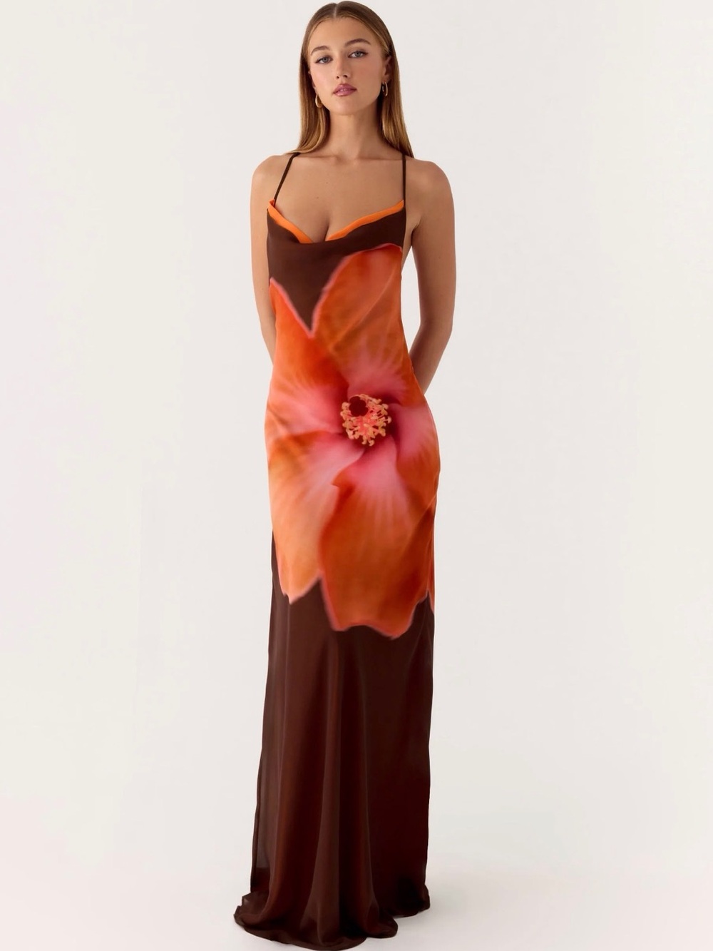 Peppermayo Night Drive Maxi Backless Dress